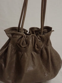 Ruched leather bag