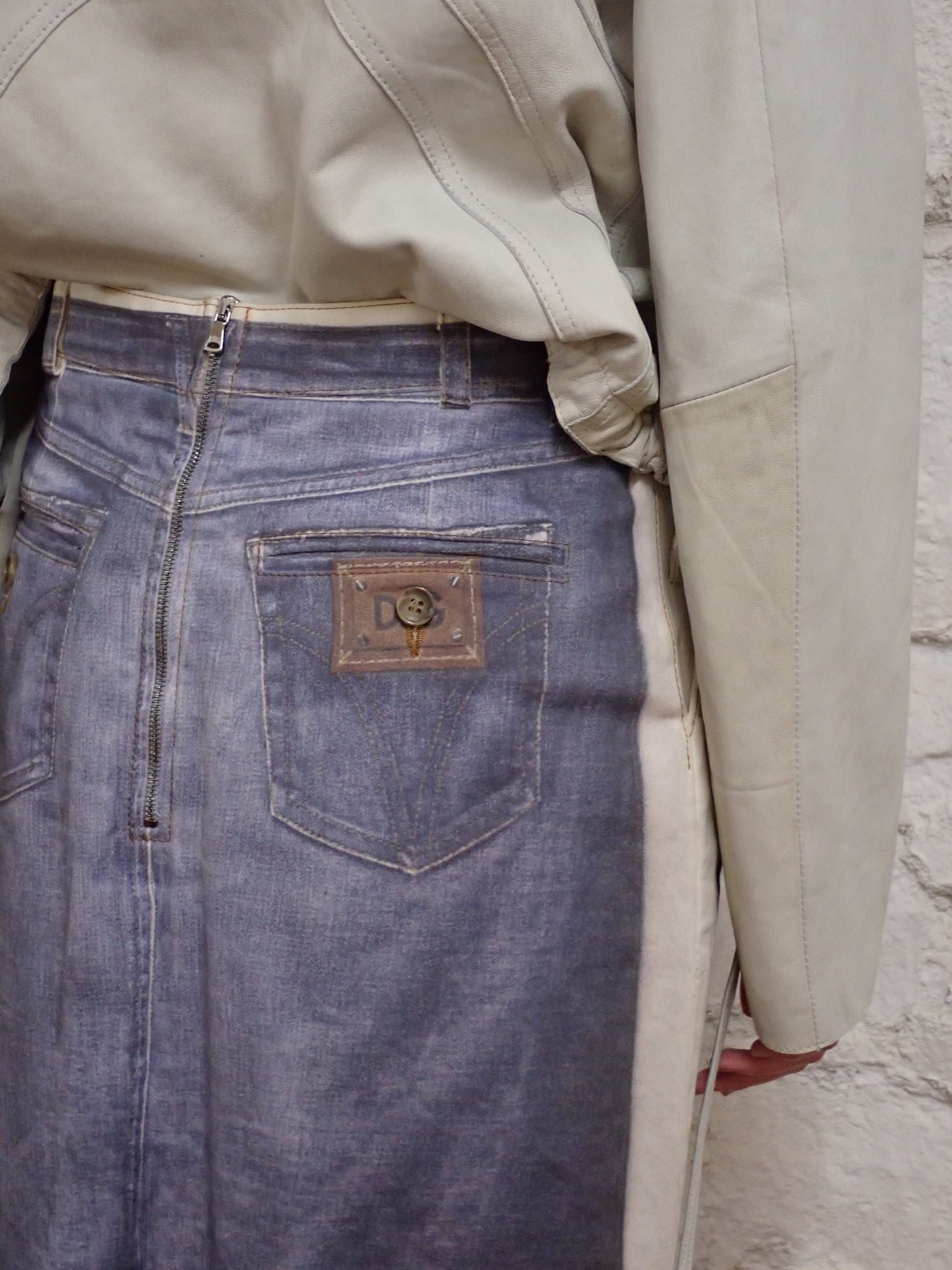 D&amp;G Trompe-l&#39;œil skirt