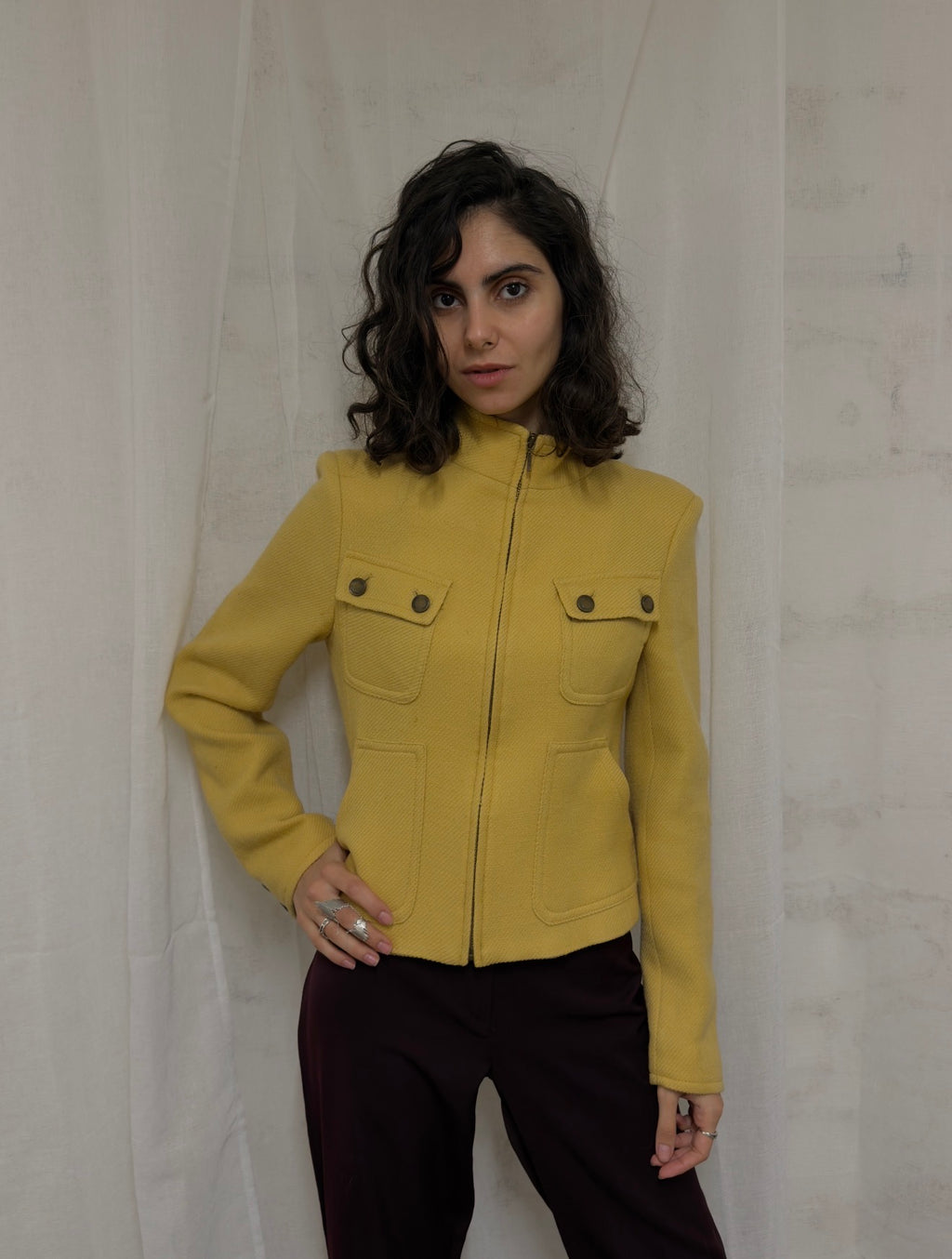 Butter Yellow Wool Jacket