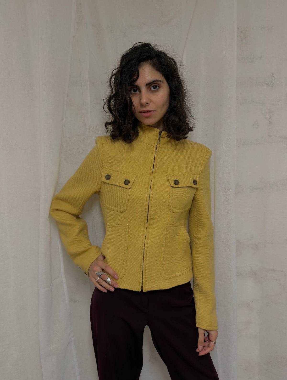 Butter Yellow Wool Jacket