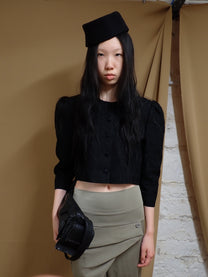 Cropped black jacket