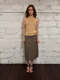 Halter neck knit top