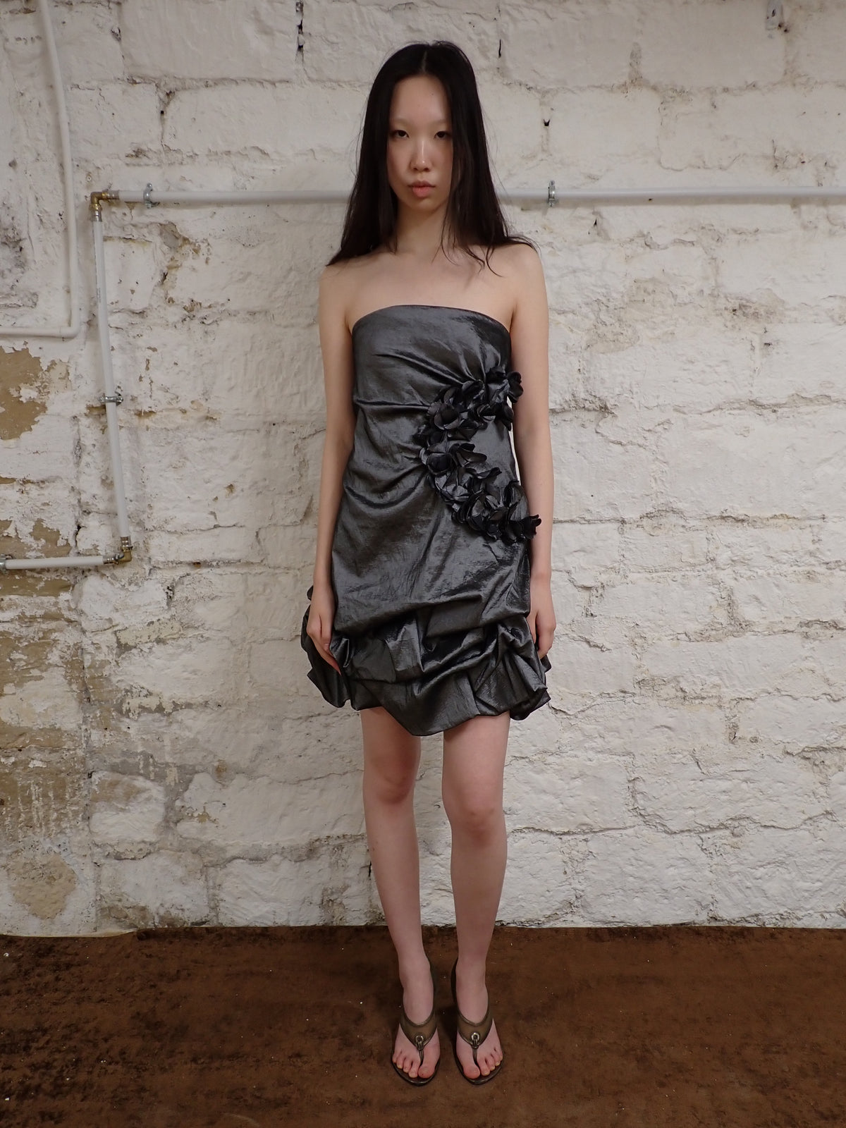 Ruched mini dress