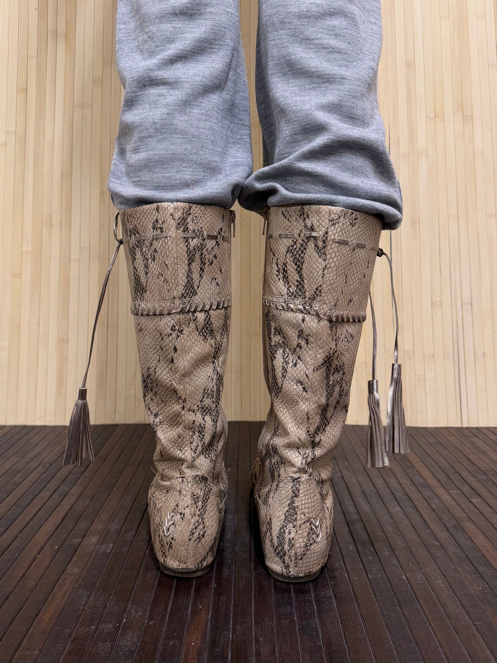 Snakeskin boots