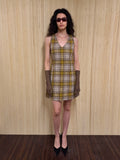 Tartan wool mini dress