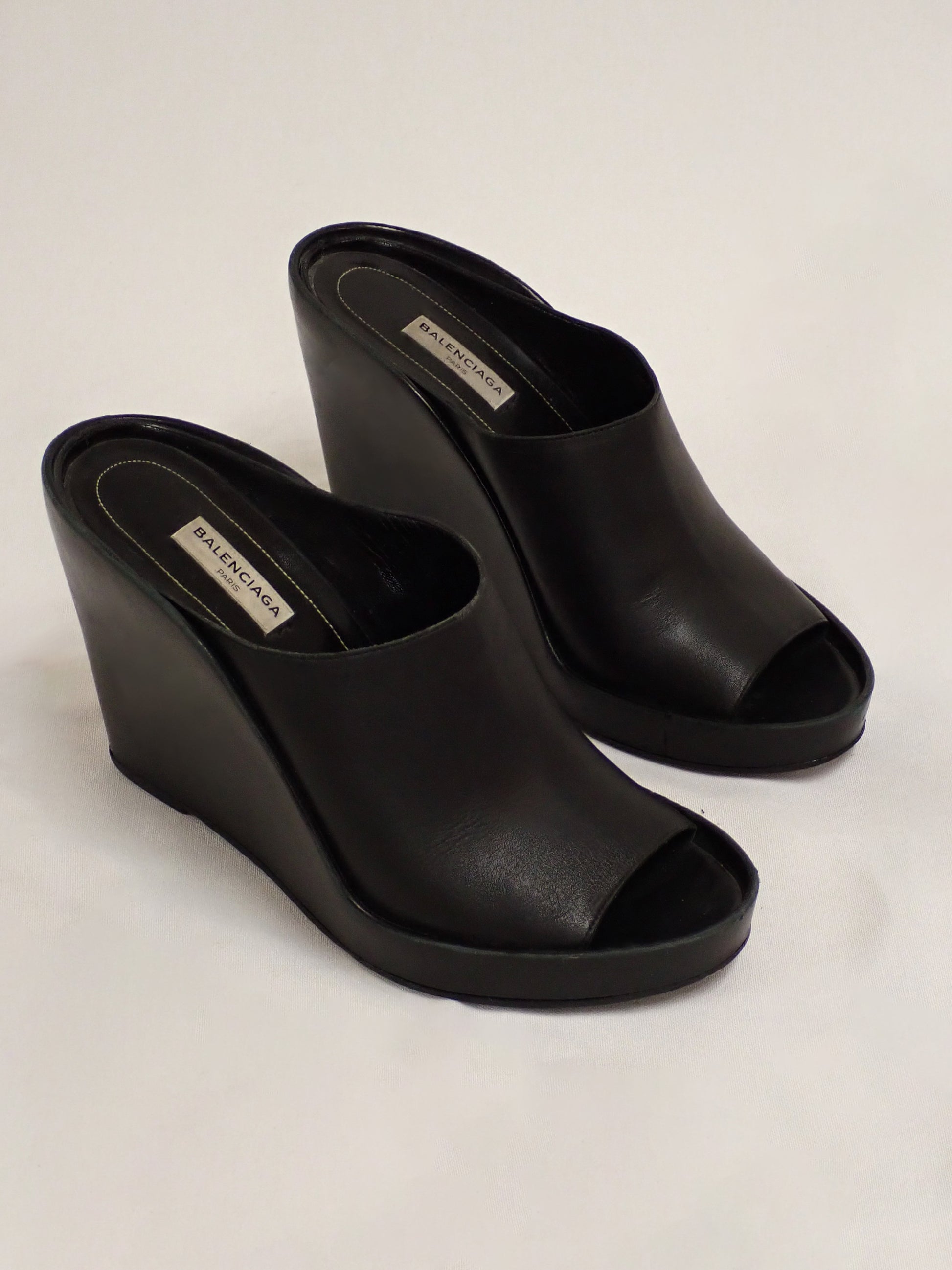 Balenciaga open tow wedges