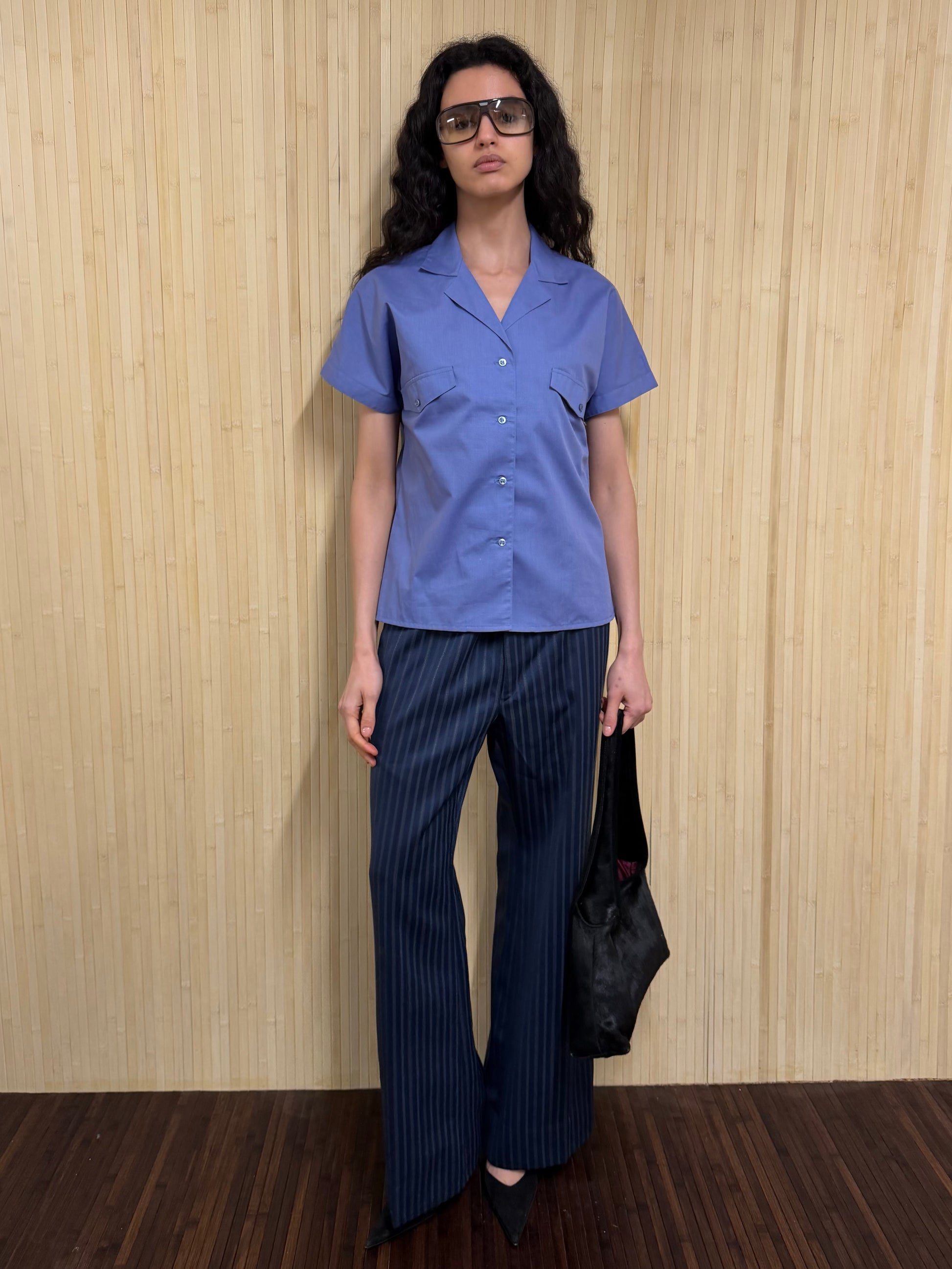 Pinstripe tailored trousers