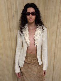 Wool blend cardigan