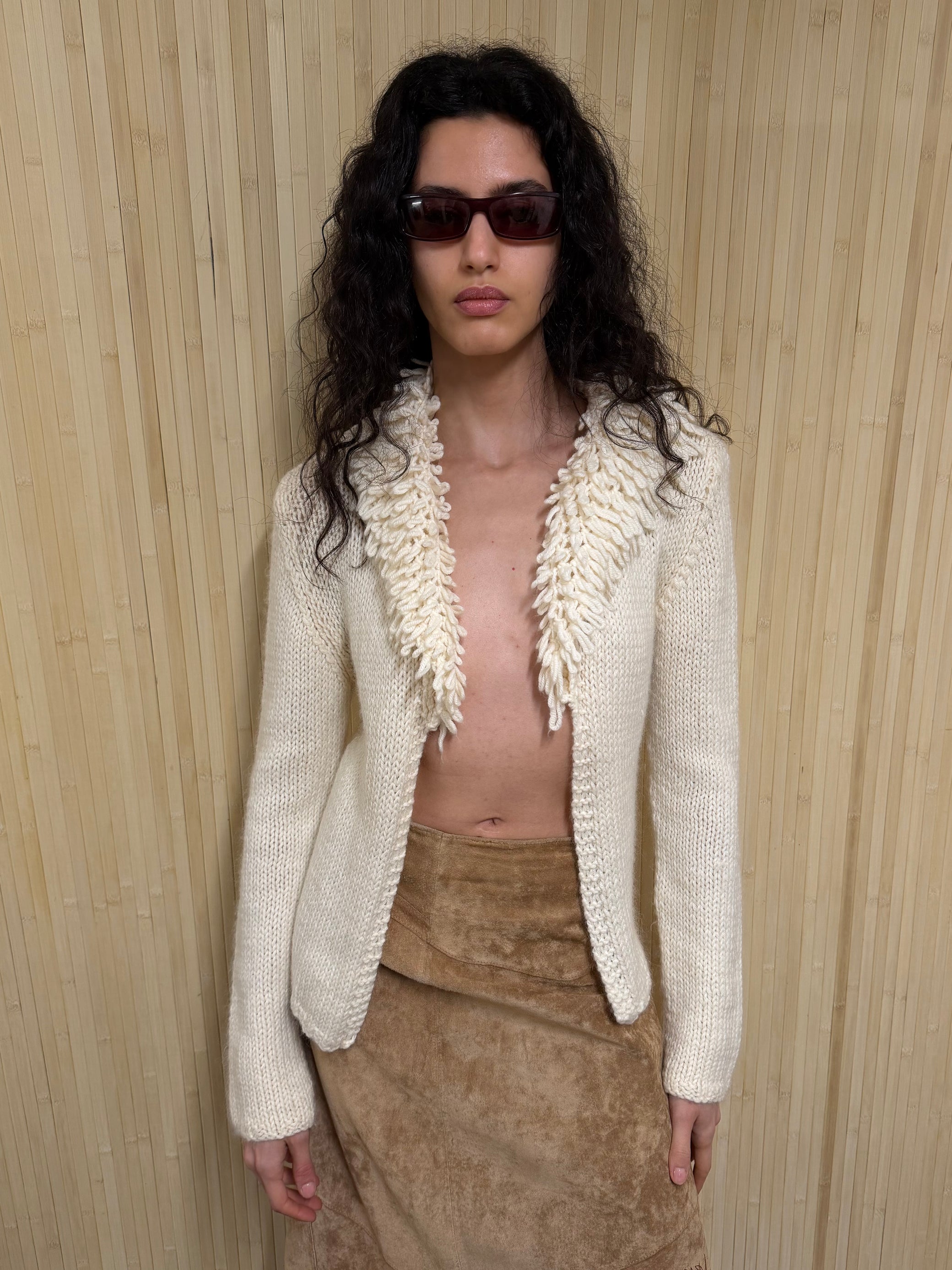 Wool blend cardigan