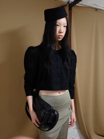 Cropped black jacket