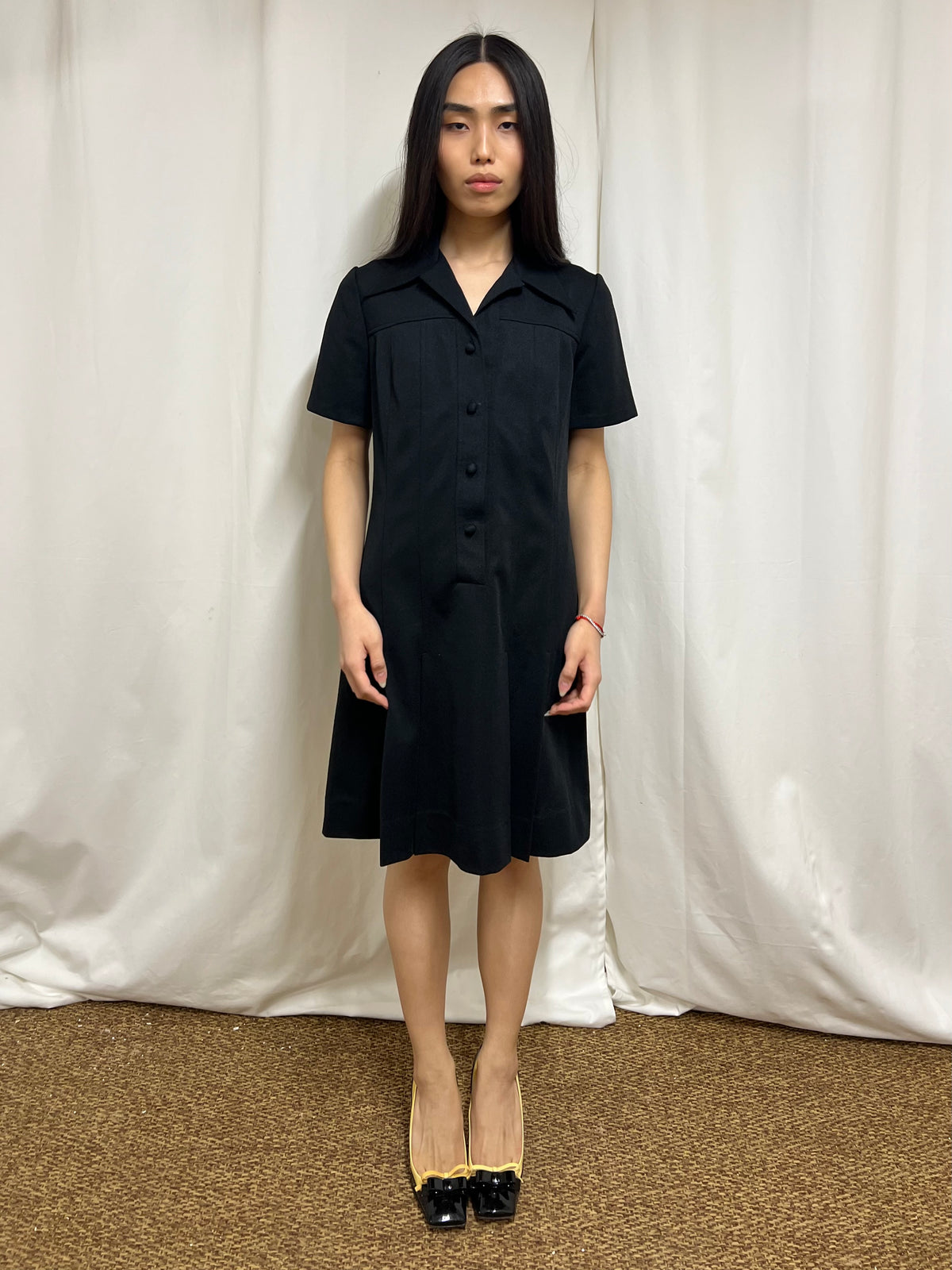 Pleated polo dress