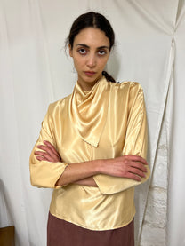Golden silk shirt