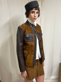 Pony hair leather jacket