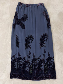 Velvet maxi skirt