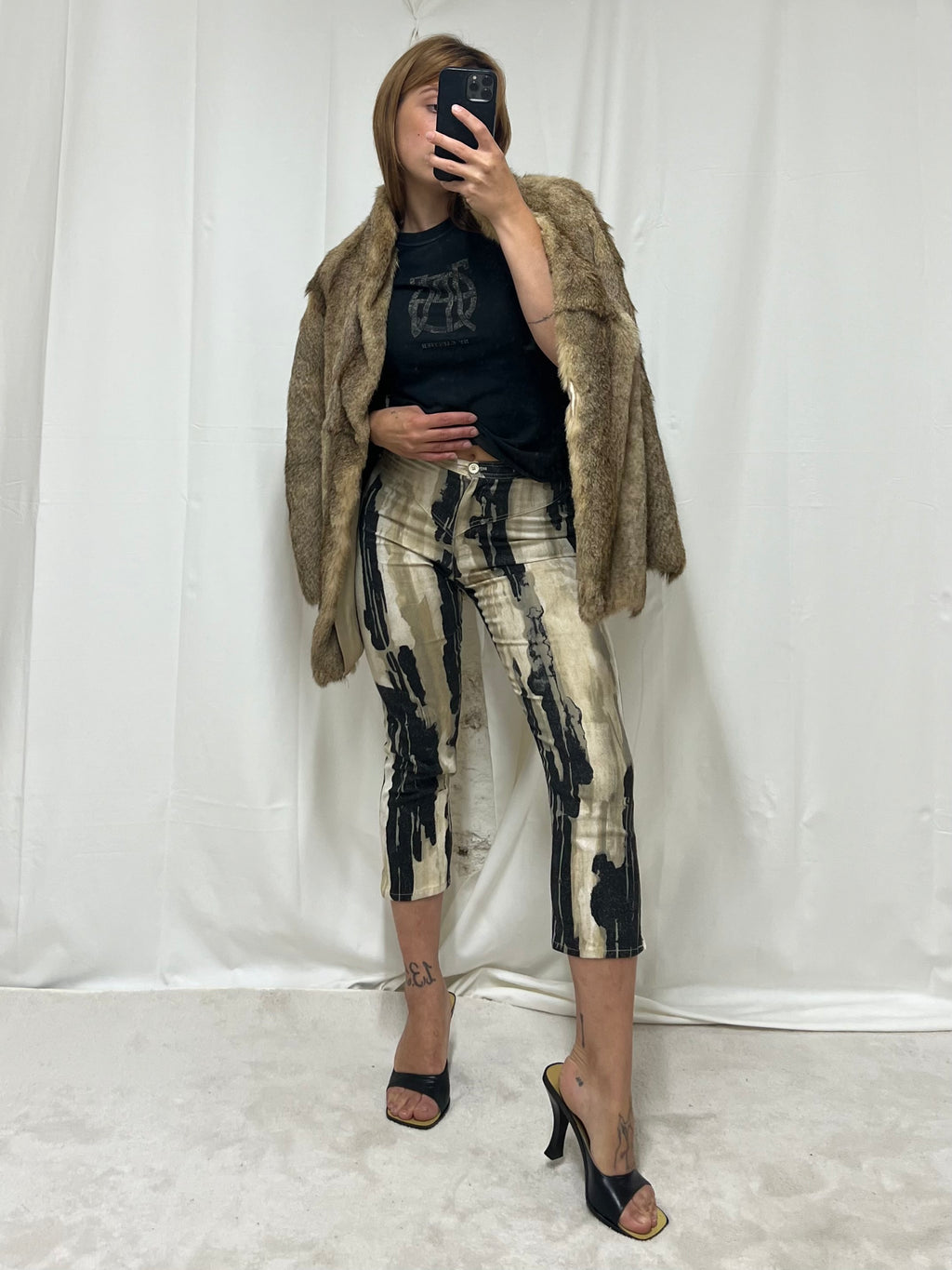 Golden capri pants