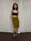 Olive Green Pencil Skirt