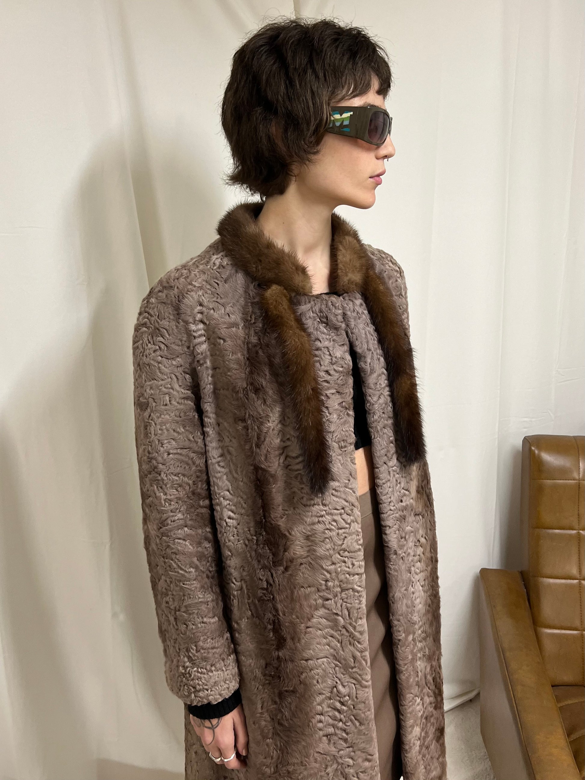 Astrakan fur coat