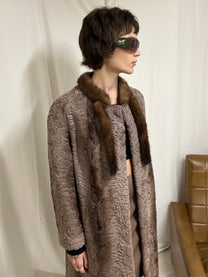 Astrakan fur coat