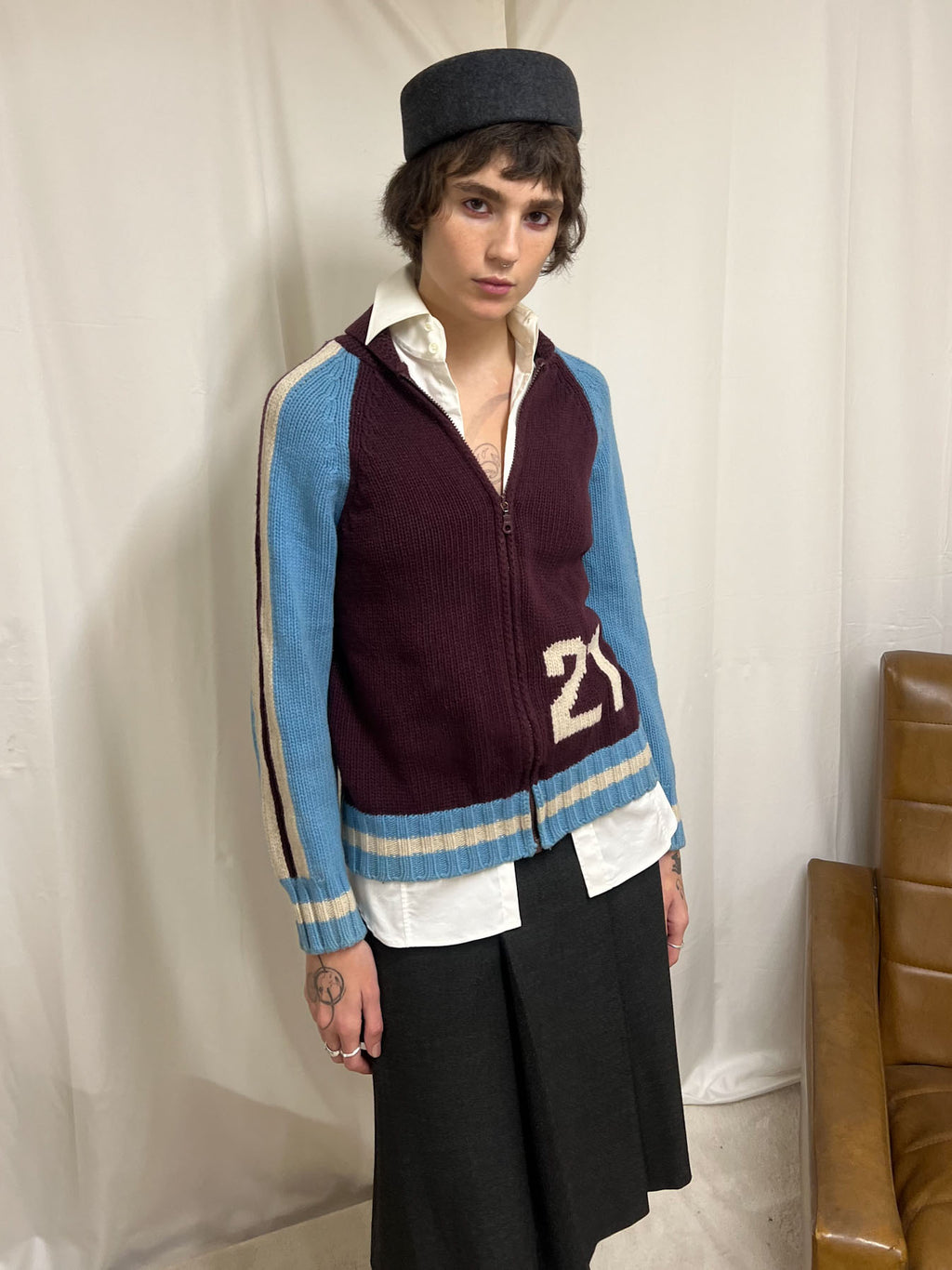 Varsity cardigan
