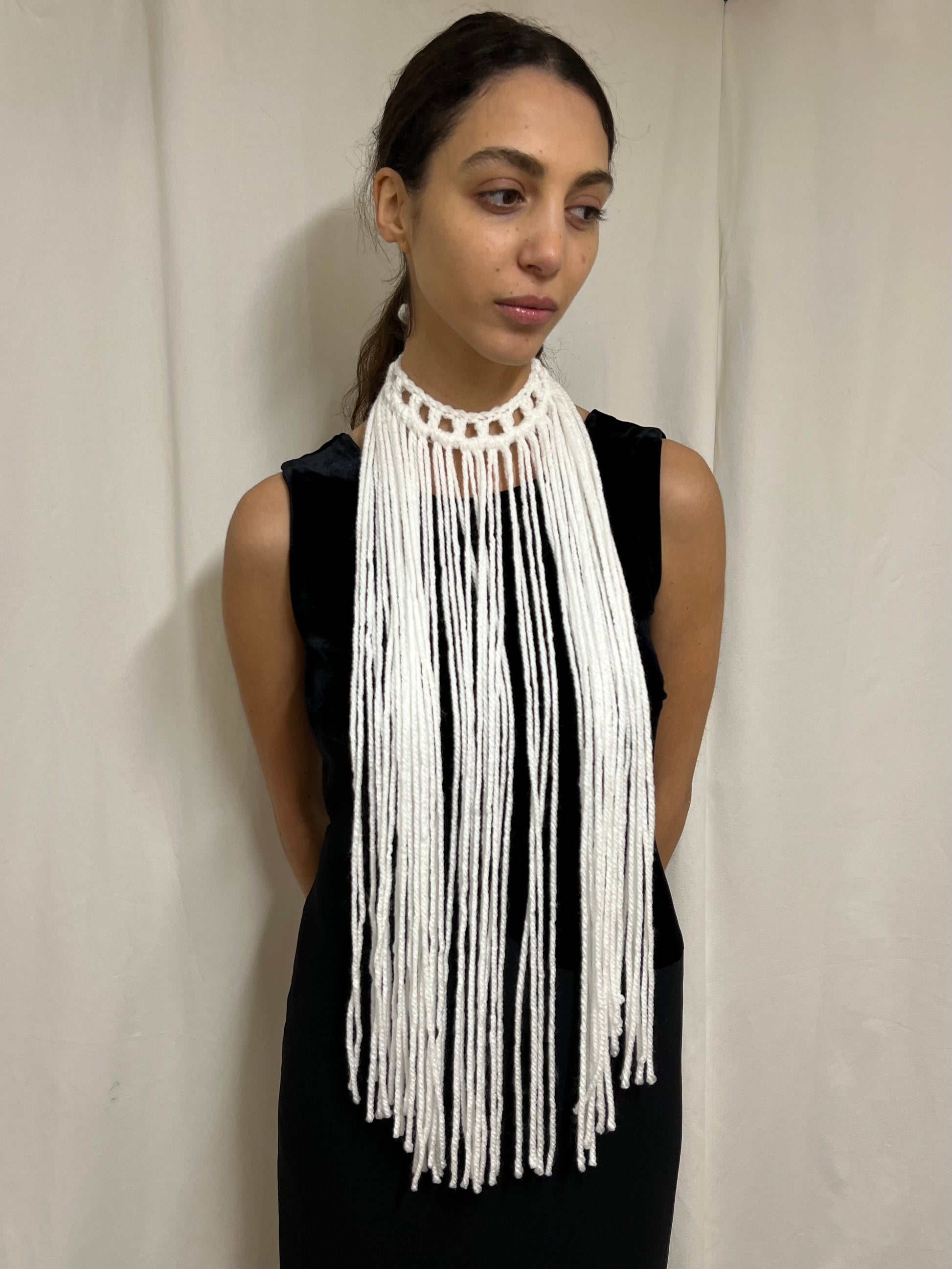 Fringed necklace
