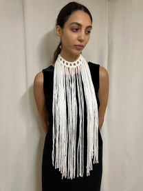 Fringed necklace