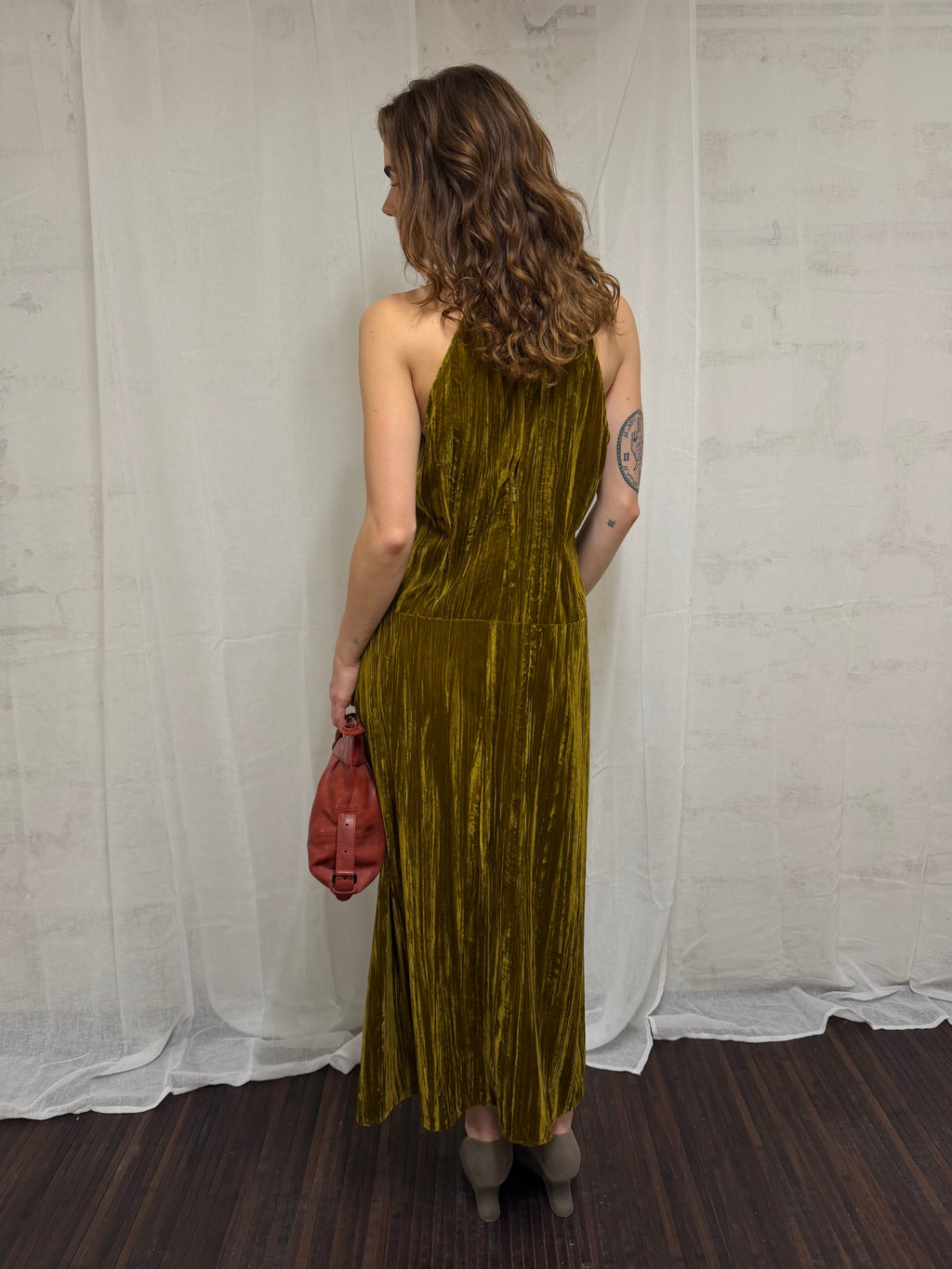 Velvet maxi dress