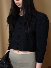 Cropped black jacket