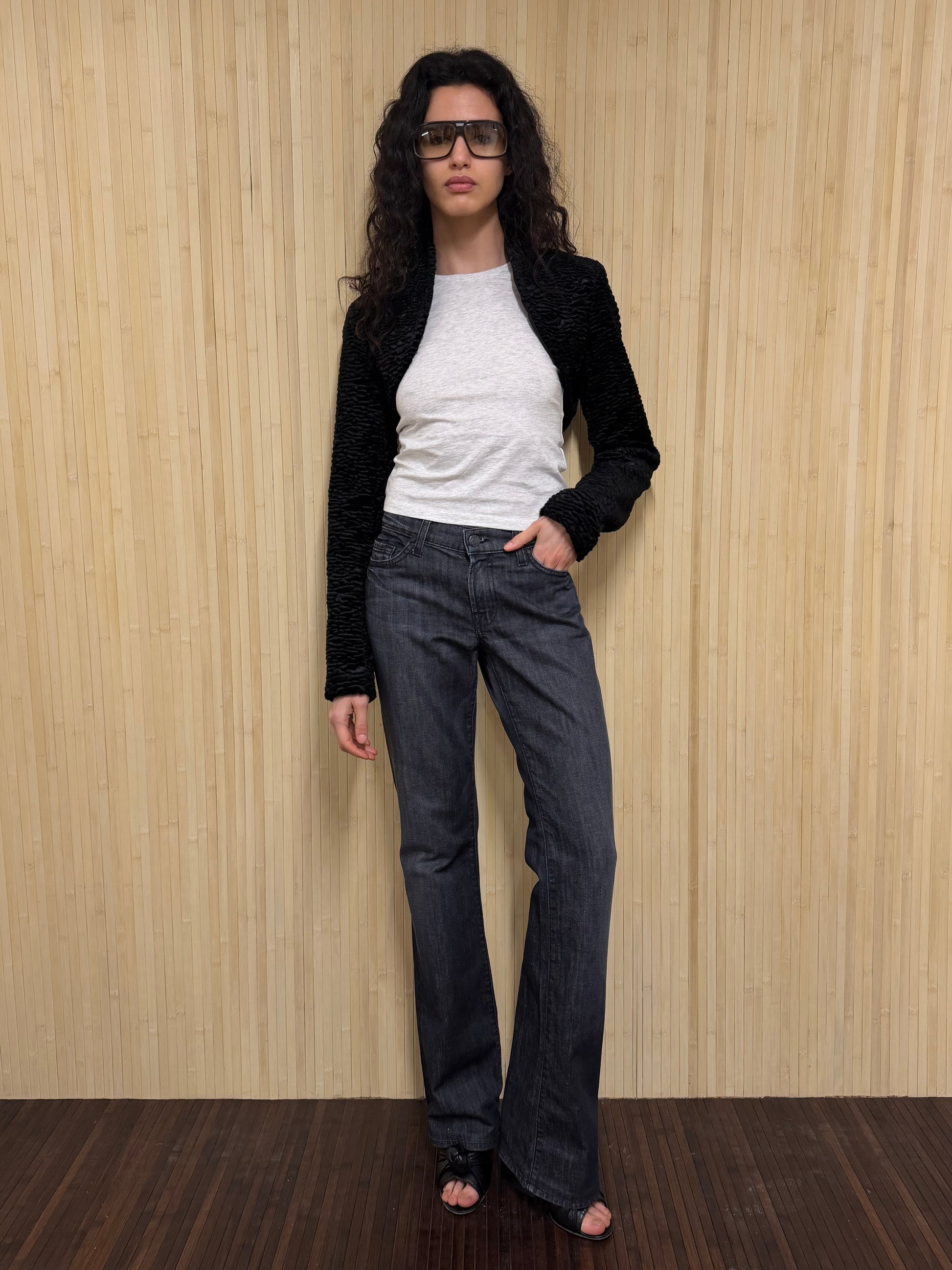 Faux astrakan bolero