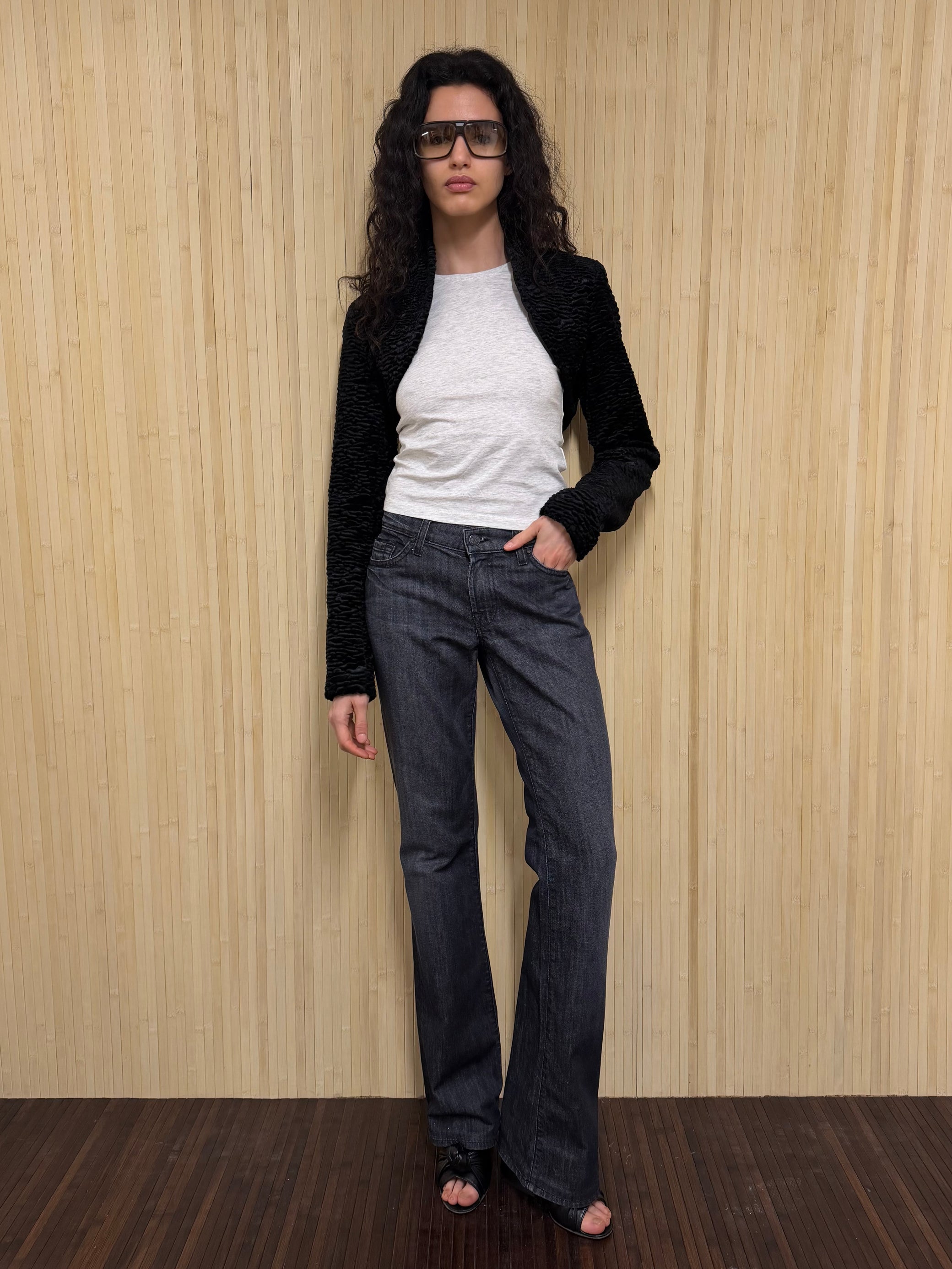 Faux astrakan bolero