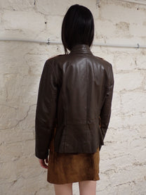 Pony hair leather jacket