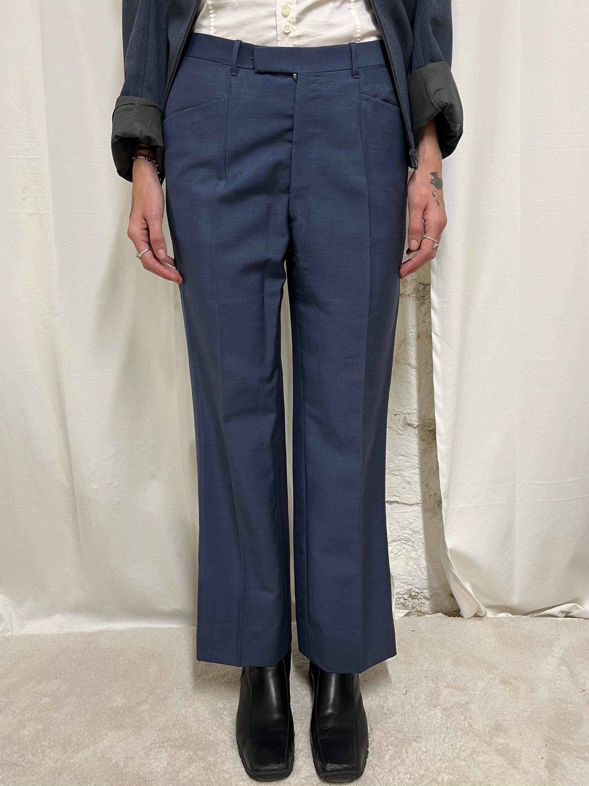 Slate blu tailored pants