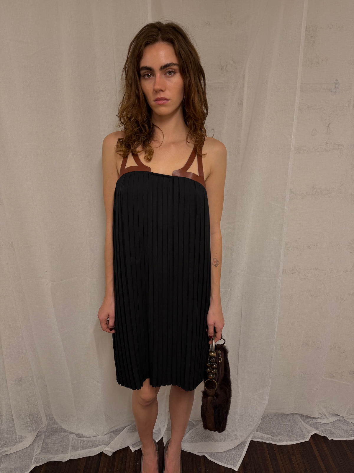 Leather straps dress