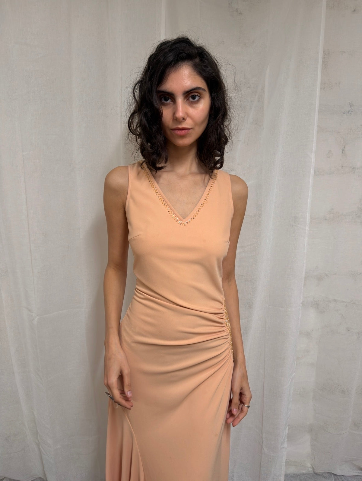 Beaded jersey dress
