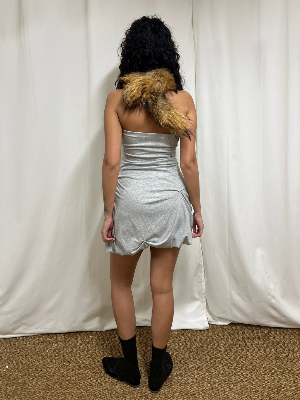 Ruched jersey dress