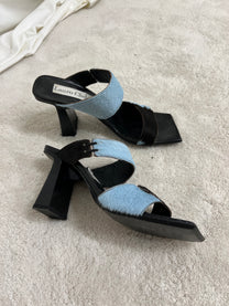 Pony hair sandals